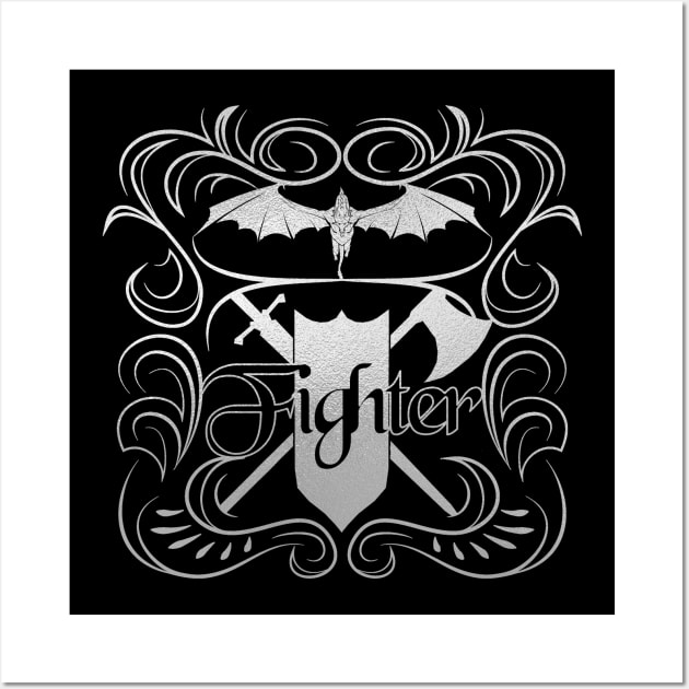 The Fighter (Silver) Wall Art by Riverlynn_Tavern